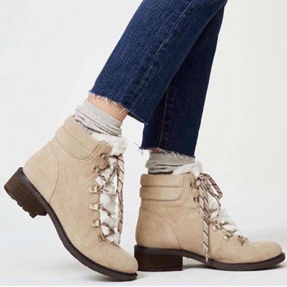 NWOT Sam Edelman Darrah Hike Boot Faux Fur Leather